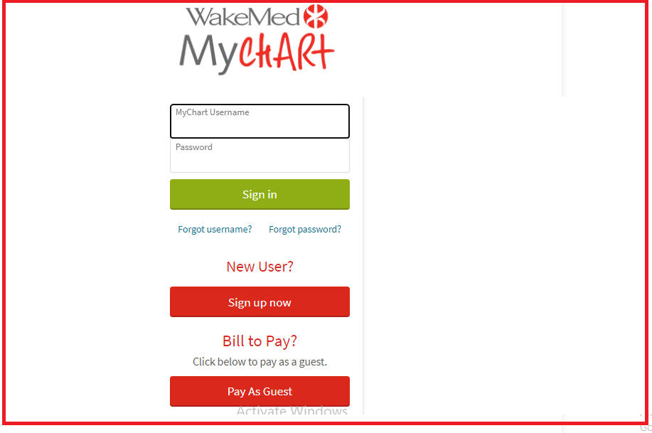 WakeMed MyChart Login